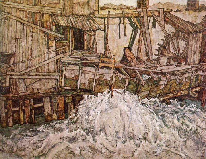 Egon Schiele The Mill France oil painting art